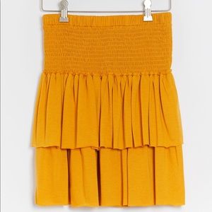 Anthropologie Bailee Smocked Mini Skirt